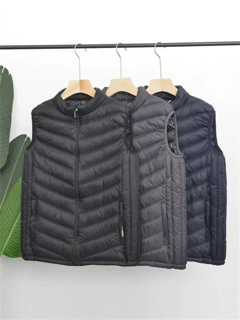 马甲男秋冬新款时尚外套宽松轻薄背心看见加厚棉服保暖马甲