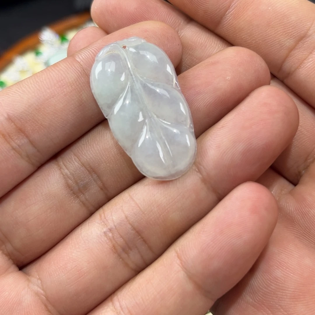 翡翠未镶嵌颈饰随***n天然缅甸翡翠A货翡翠叶子