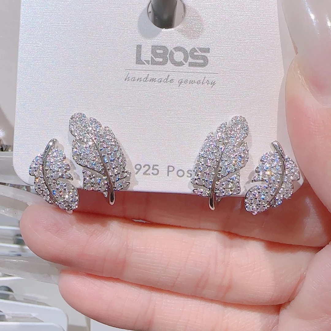 锆石铜合金925银耳环