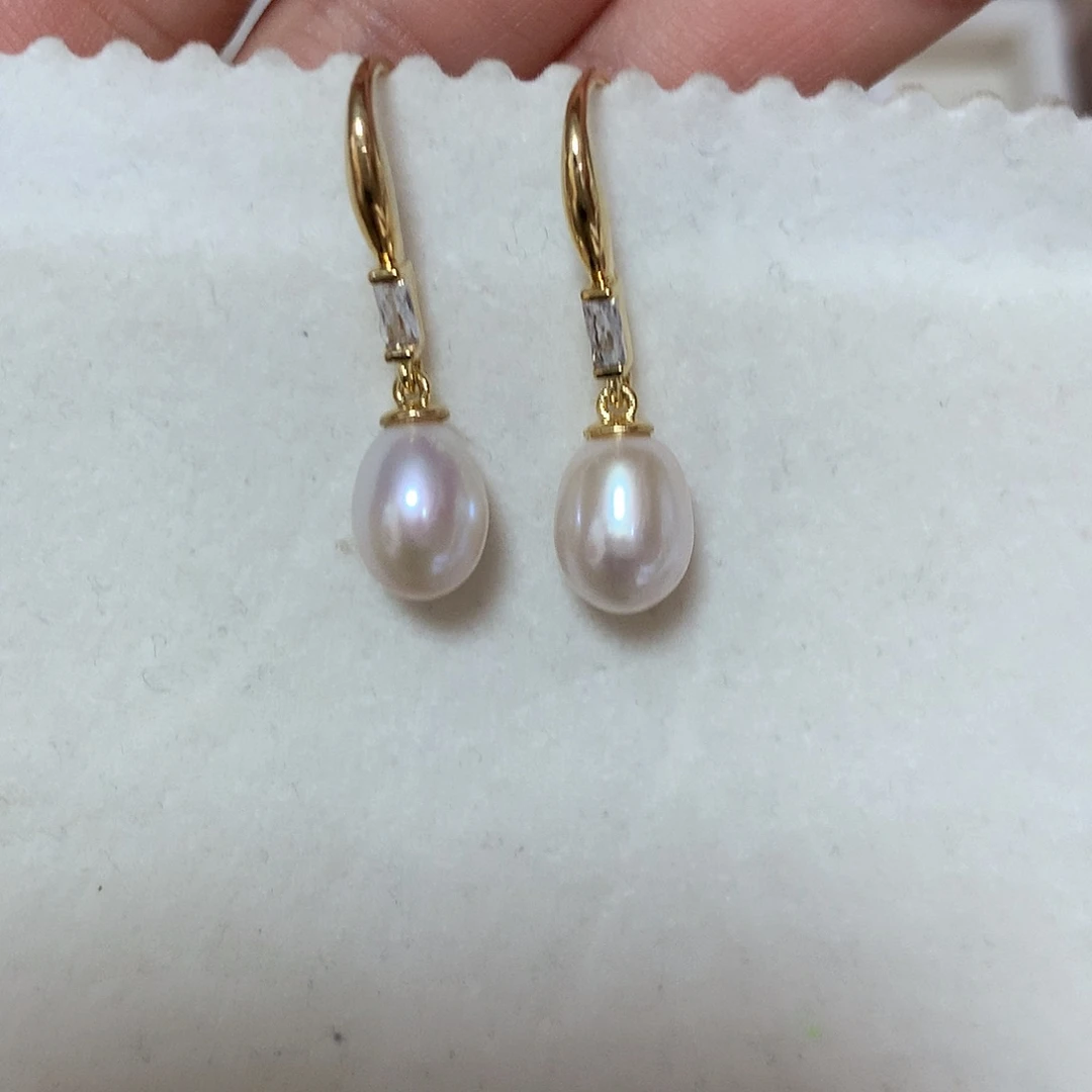 淡水珍珠耳饰合金