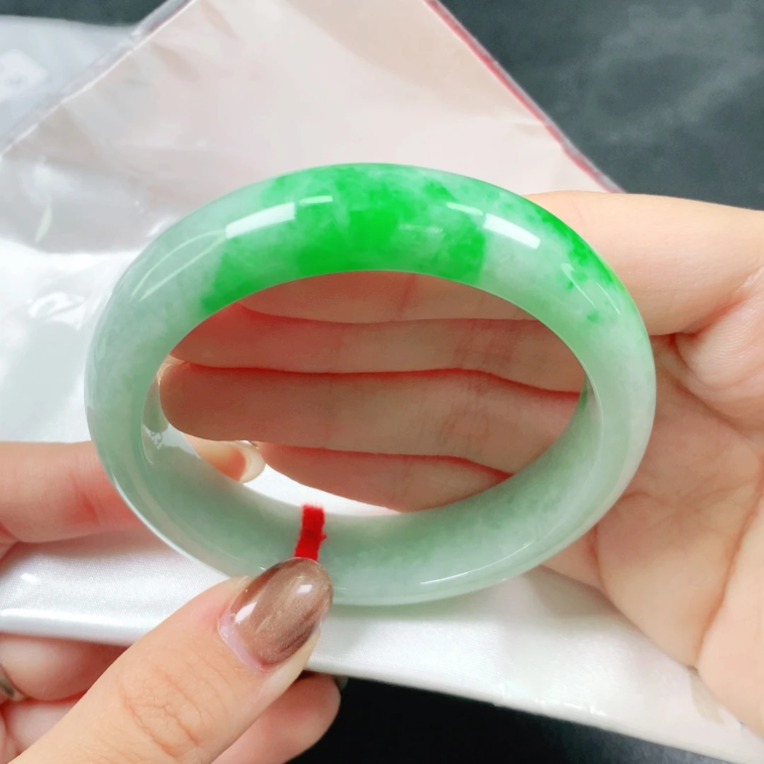 翡翠未镶嵌手镯57圈D035