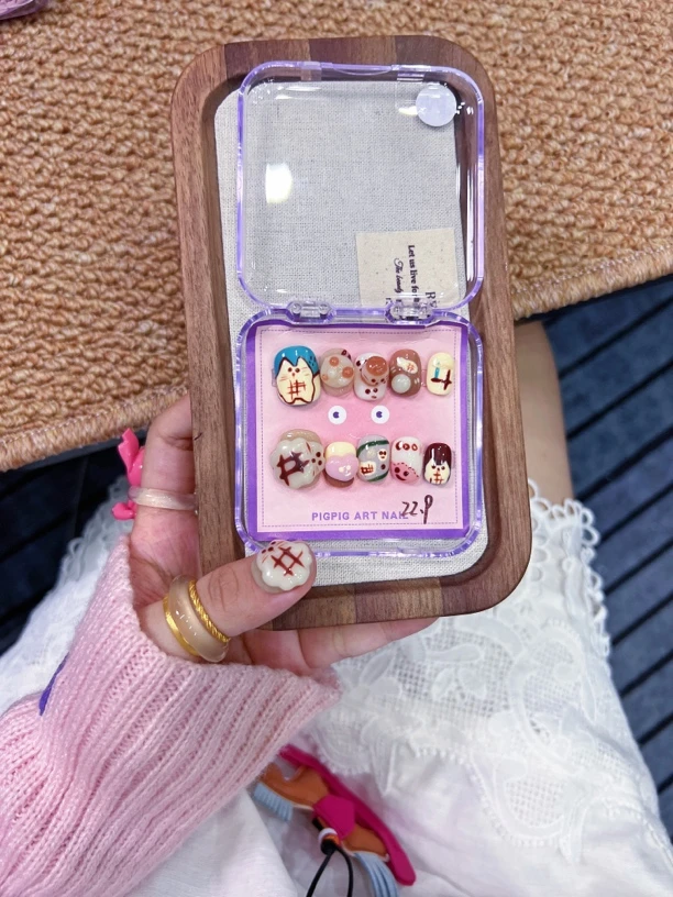 鲷鱼烧｜断码亏本清可爱卡通短款美甲少女温柔甜美氛围感穿戴甲