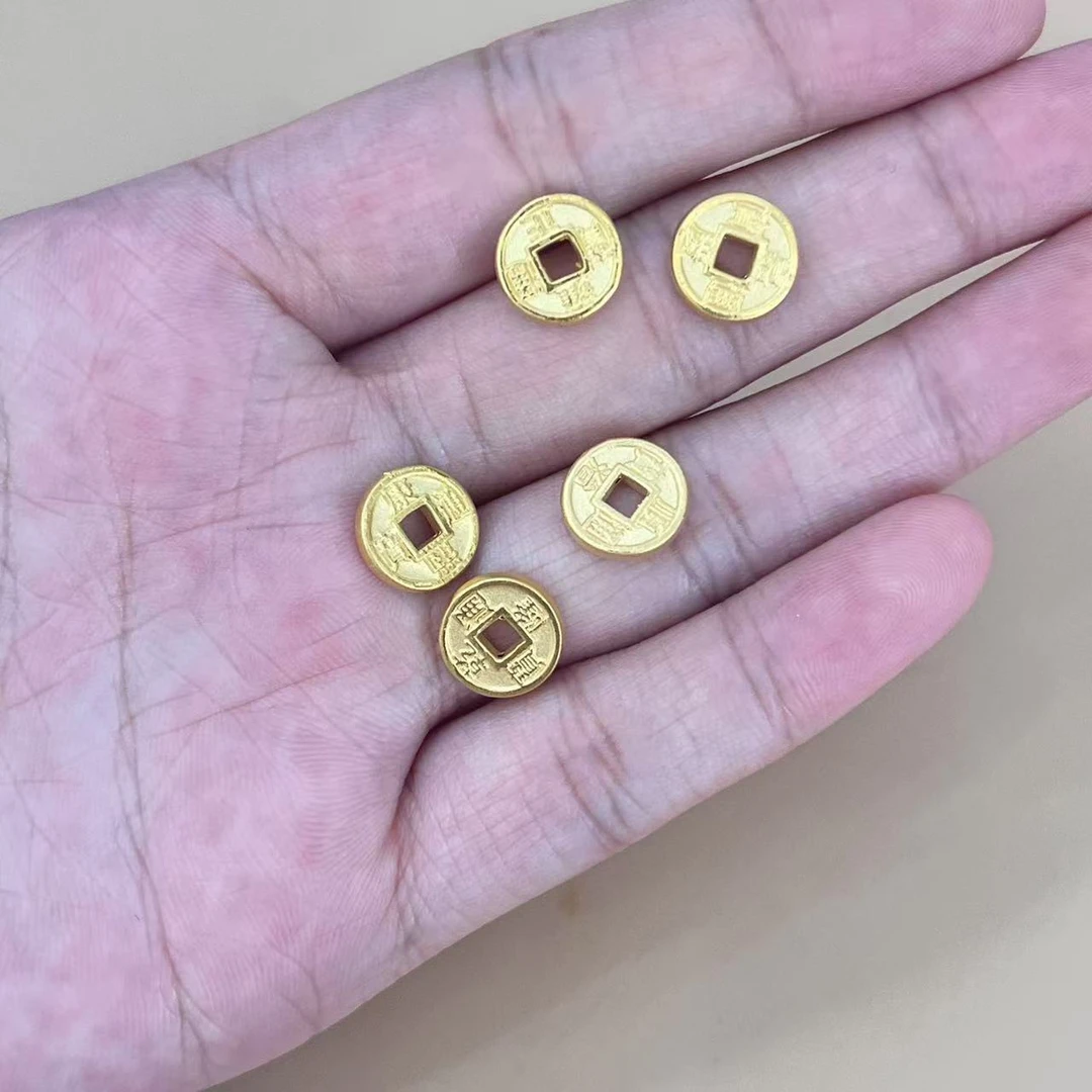 黄金 足金999  五帝钱吊坠 黄金 单吊坠 金重2.17克