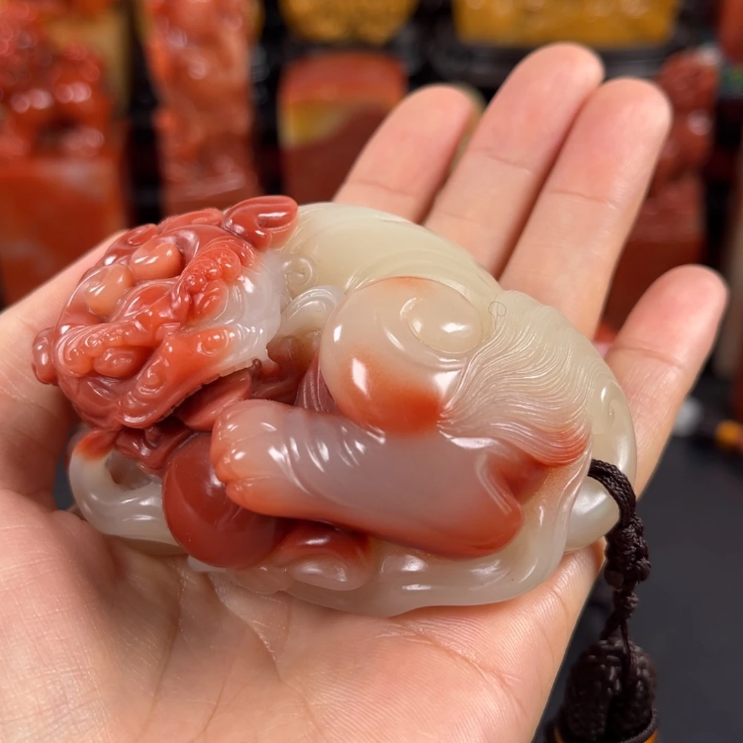 寿山石用****0寿山石手把件