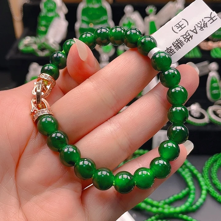 翡翠未镶嵌手链5786453