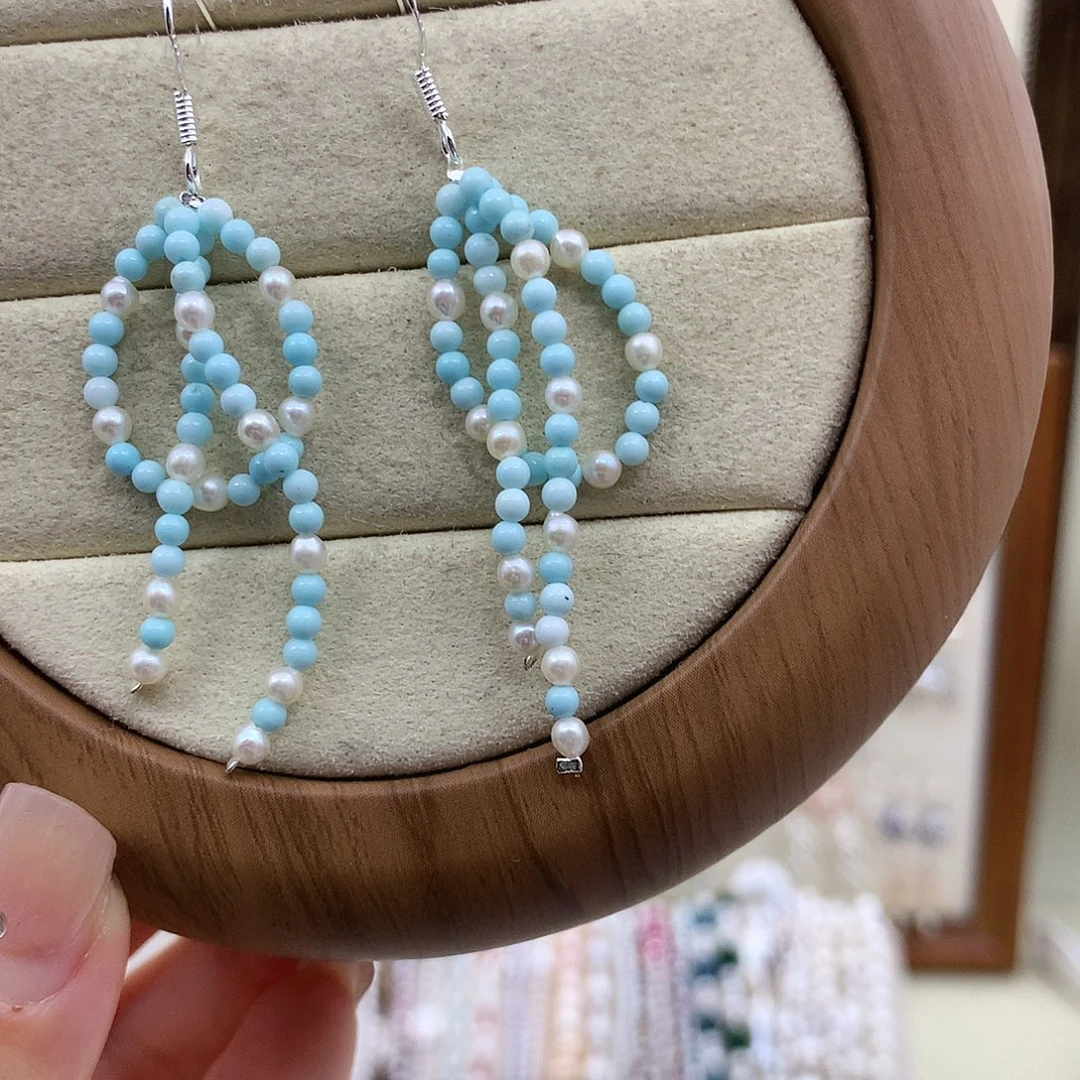 耳饰淡水珍珠银S925镶嵌