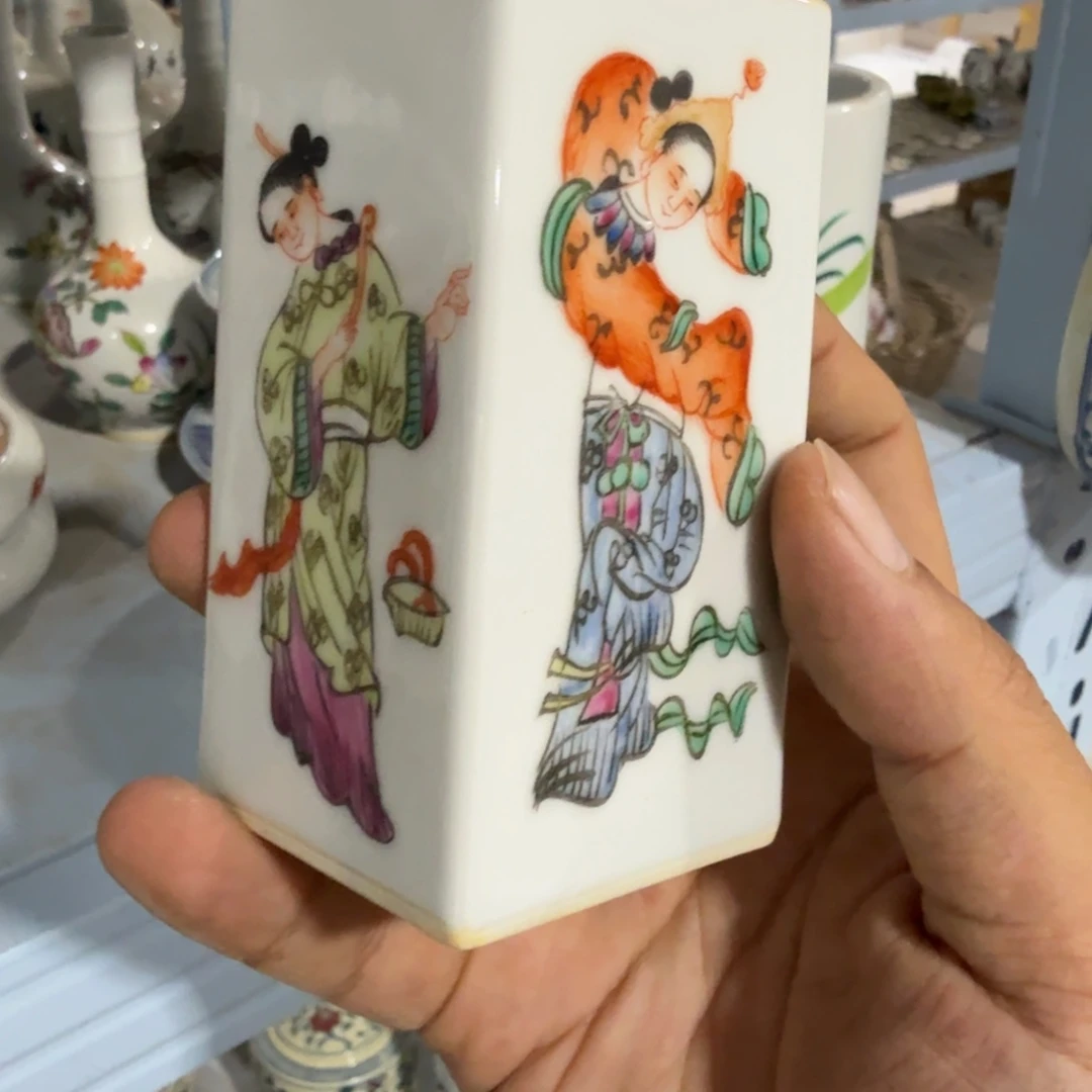 瓷片摆件手绘瓷器全部处理