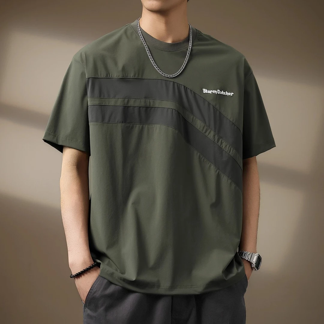 U&PURA高端休闲短袖T恤男夏季新款冰丝速干凉感体恤上衣