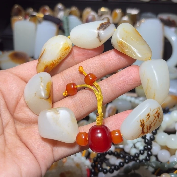 和田玉未镶嵌手链