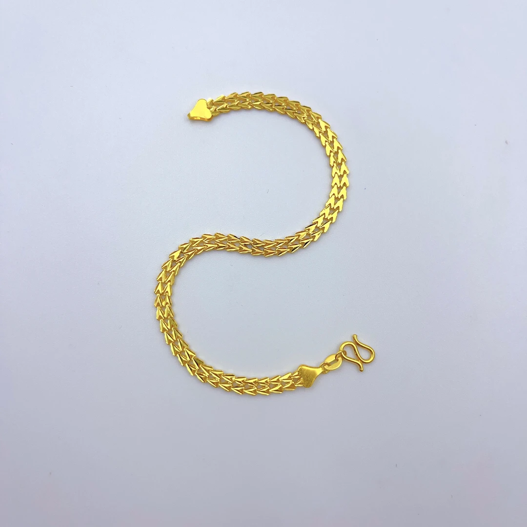 黄金足金999双鱼黄金手链5G精工流行百搭连年有余锦鲤附体
