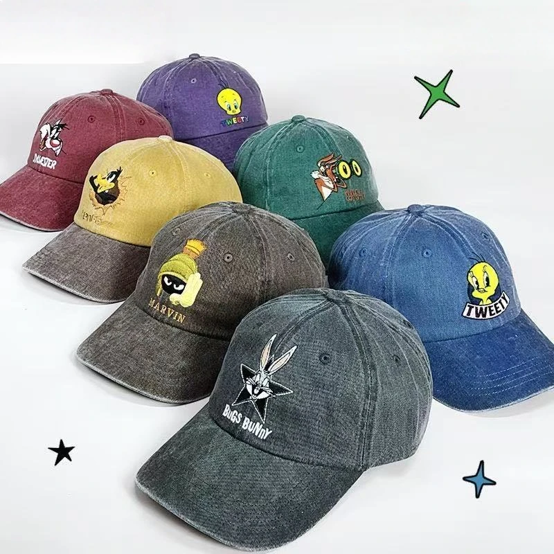 美式角色刺绣棒球帽鸭舌帽可调节