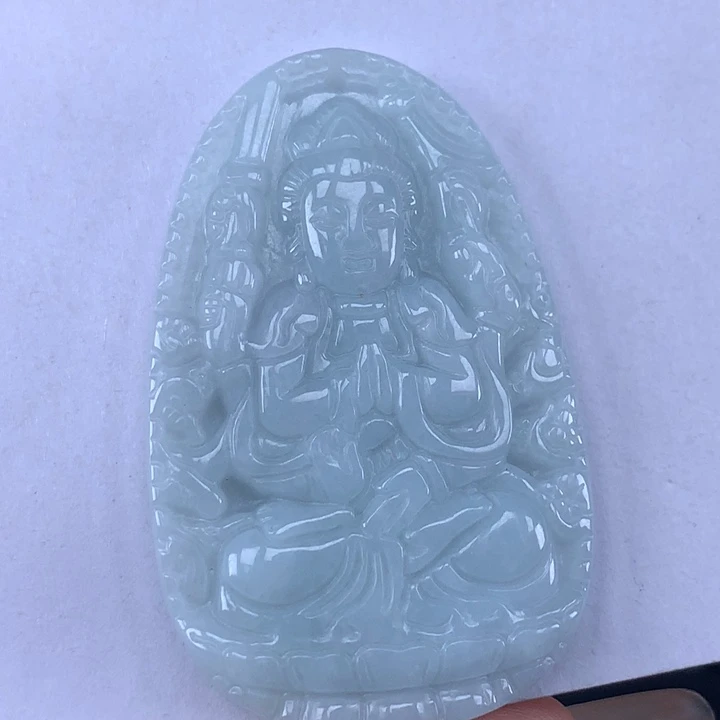 颈饰未镶嵌翡翠千手观音吊坠