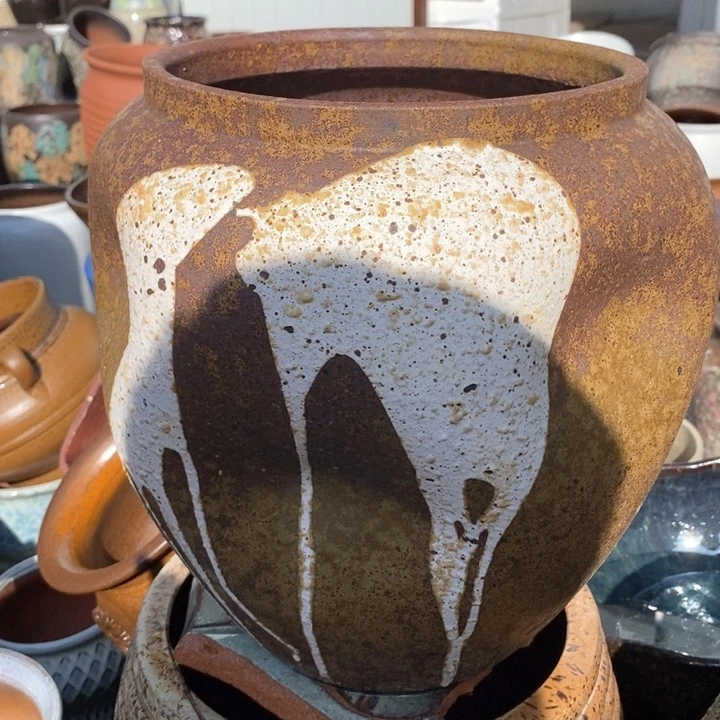 紫砂花盆高约28口20手工