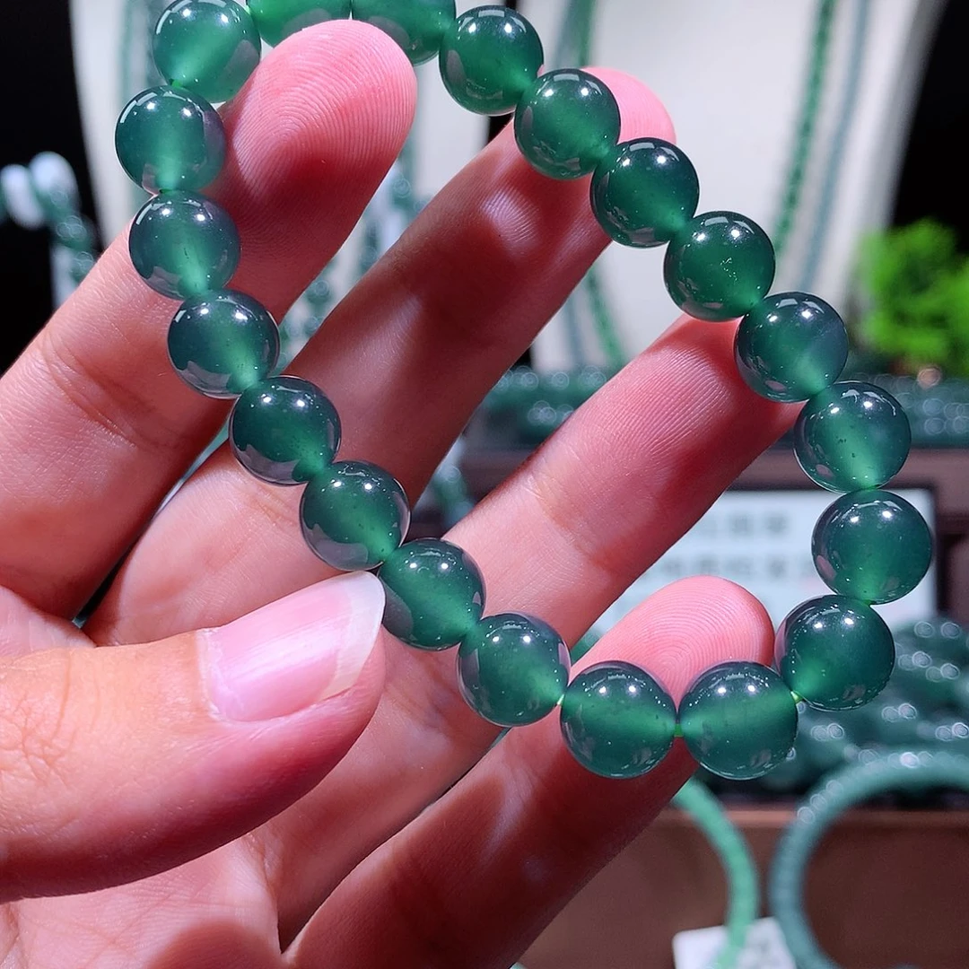 翡翠未镶嵌手链天然a货翡翠手串9.8