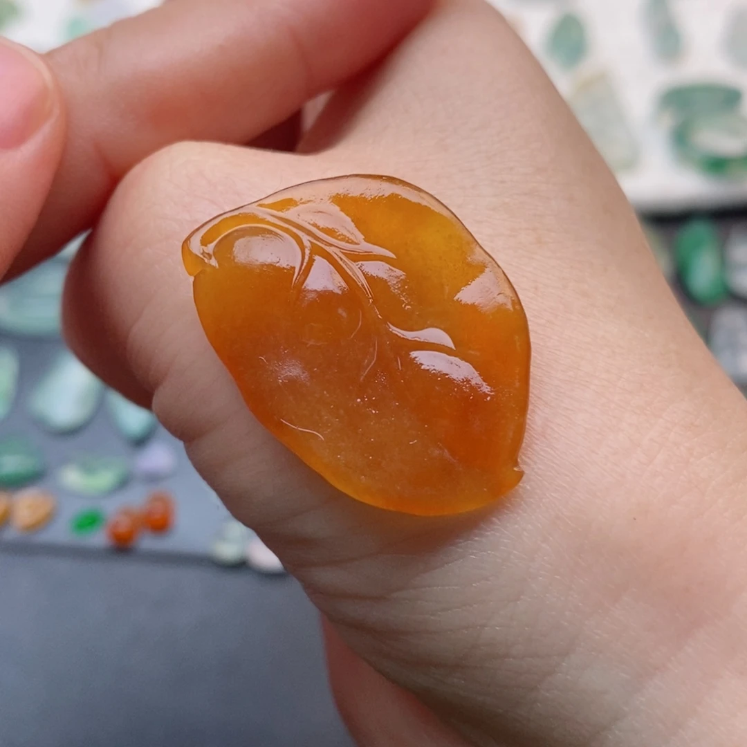 定制翡翠未镶嵌树叶