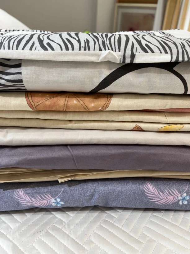 随机不挑花色～简约全棉三件套 被套150*200微瑕～M006