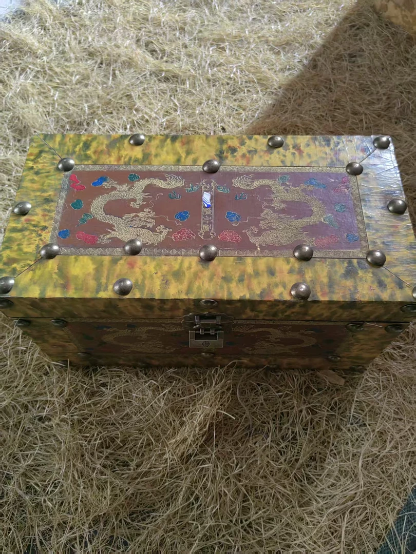 摆件精品摆件屏箱子 大黄双龙矛订 开2