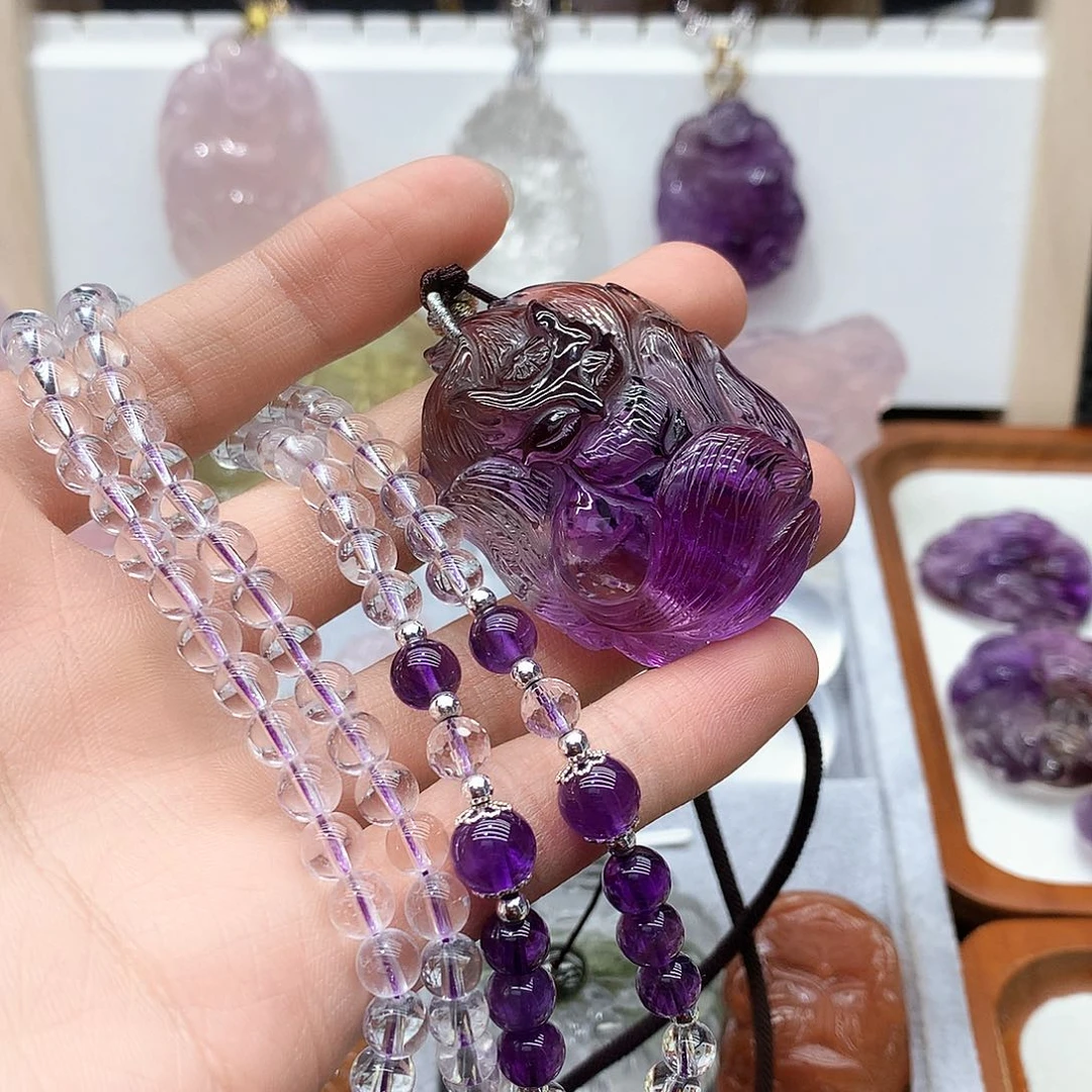 水晶颈饰未镶嵌花*吊坠