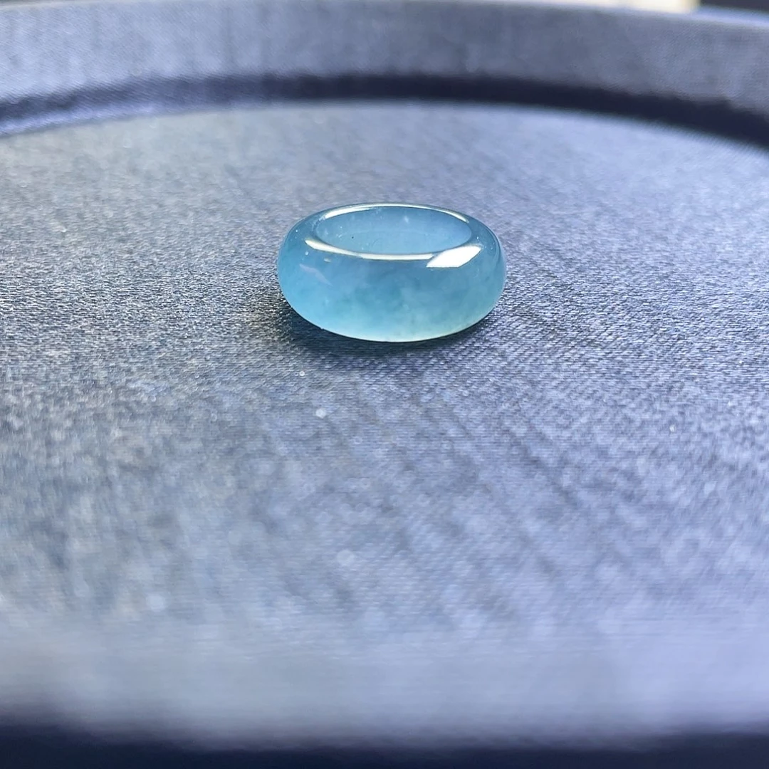 翡翠散珠天然A货翡翠内径11.2跑环一颗