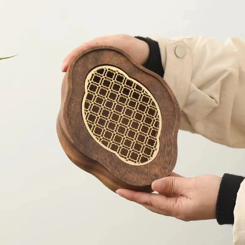 胡桃木海棠云朵壶承高端小型干泡台茶茶承桌面专用实木小茶盘