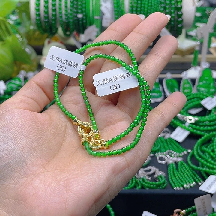 翡翠颈饰未镶嵌蔡*O锁骨链3