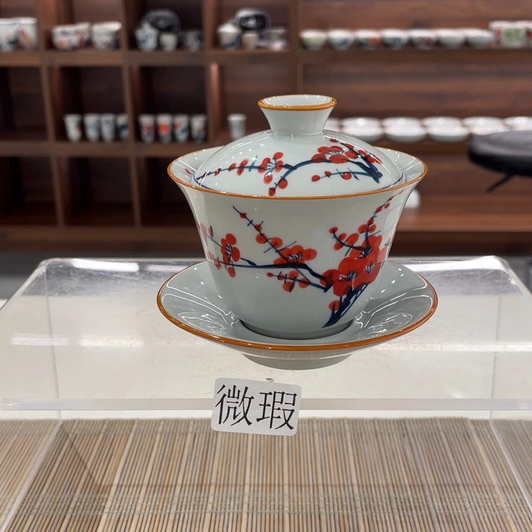 微瑕釉下彩纯手绘