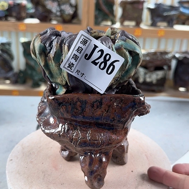 紫砂花盆景德镇陶瓷多肉花盆286