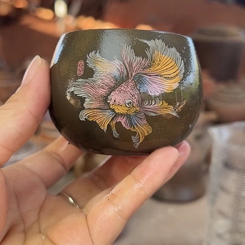 戬谷龙窑柴烧茶杯102