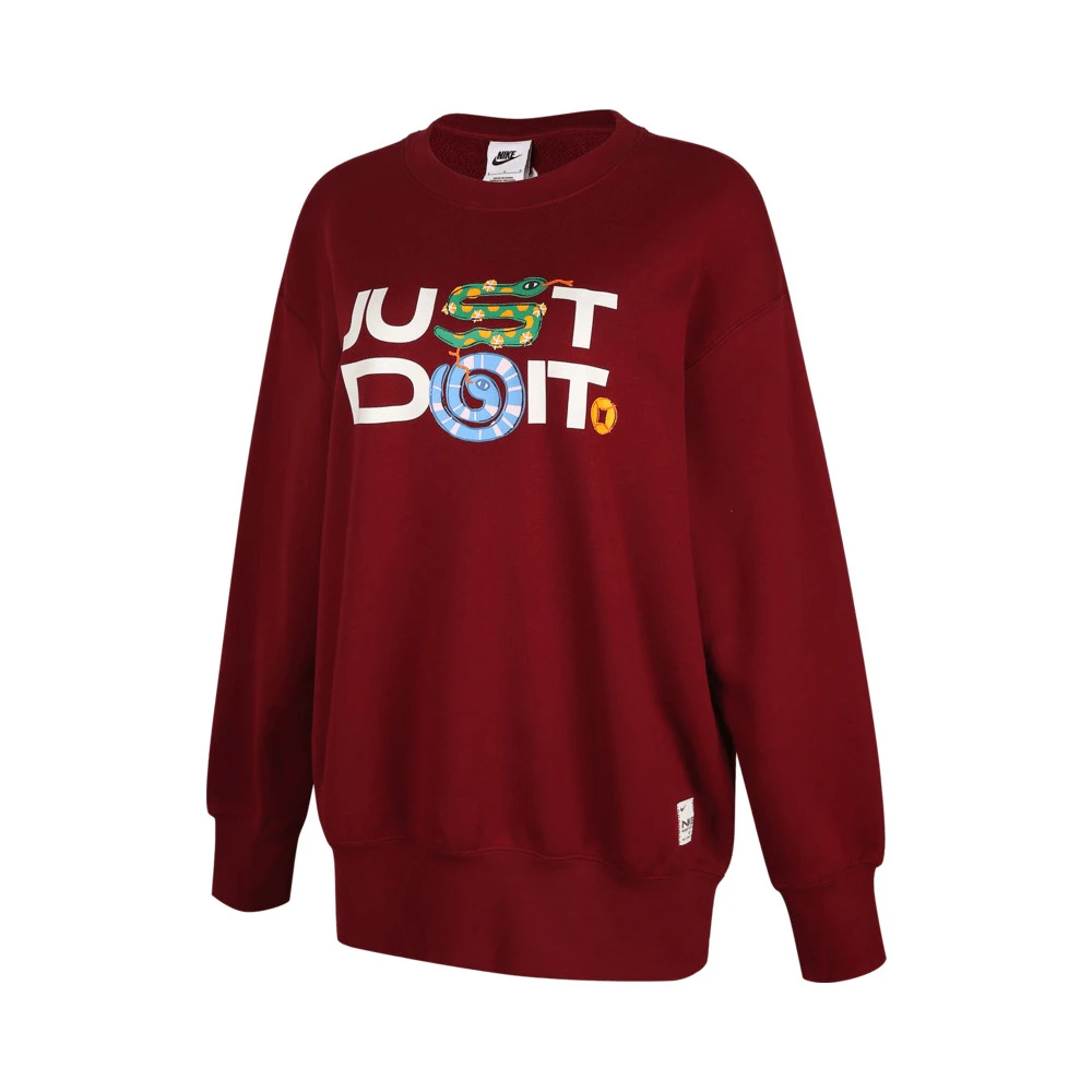 NIKE耐克女子AS W NSW OS CREW针织无帽卫衣HV8462-677