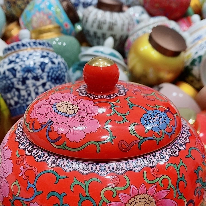 手工艺品琉璃茶叶罐储存罐密封罐