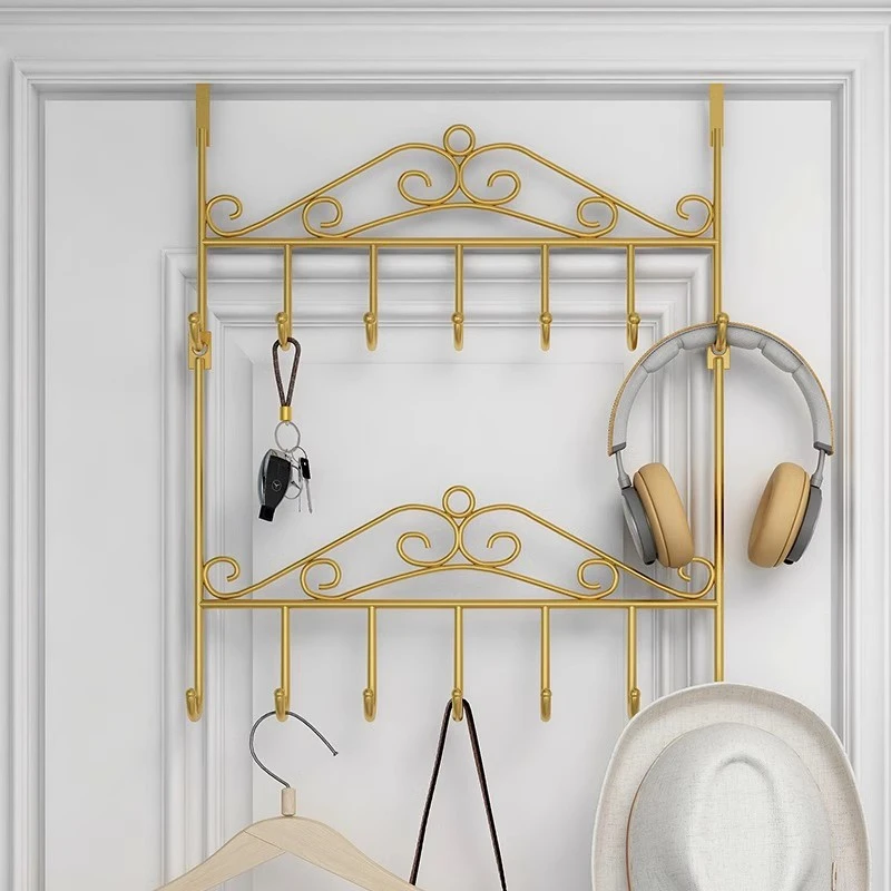 门后挂衣架家用门上挂架落地式神器免打孔玄关客厅衣架子落地式