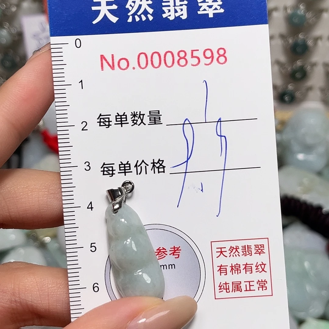 翡翠未镶嵌颈饰豆子