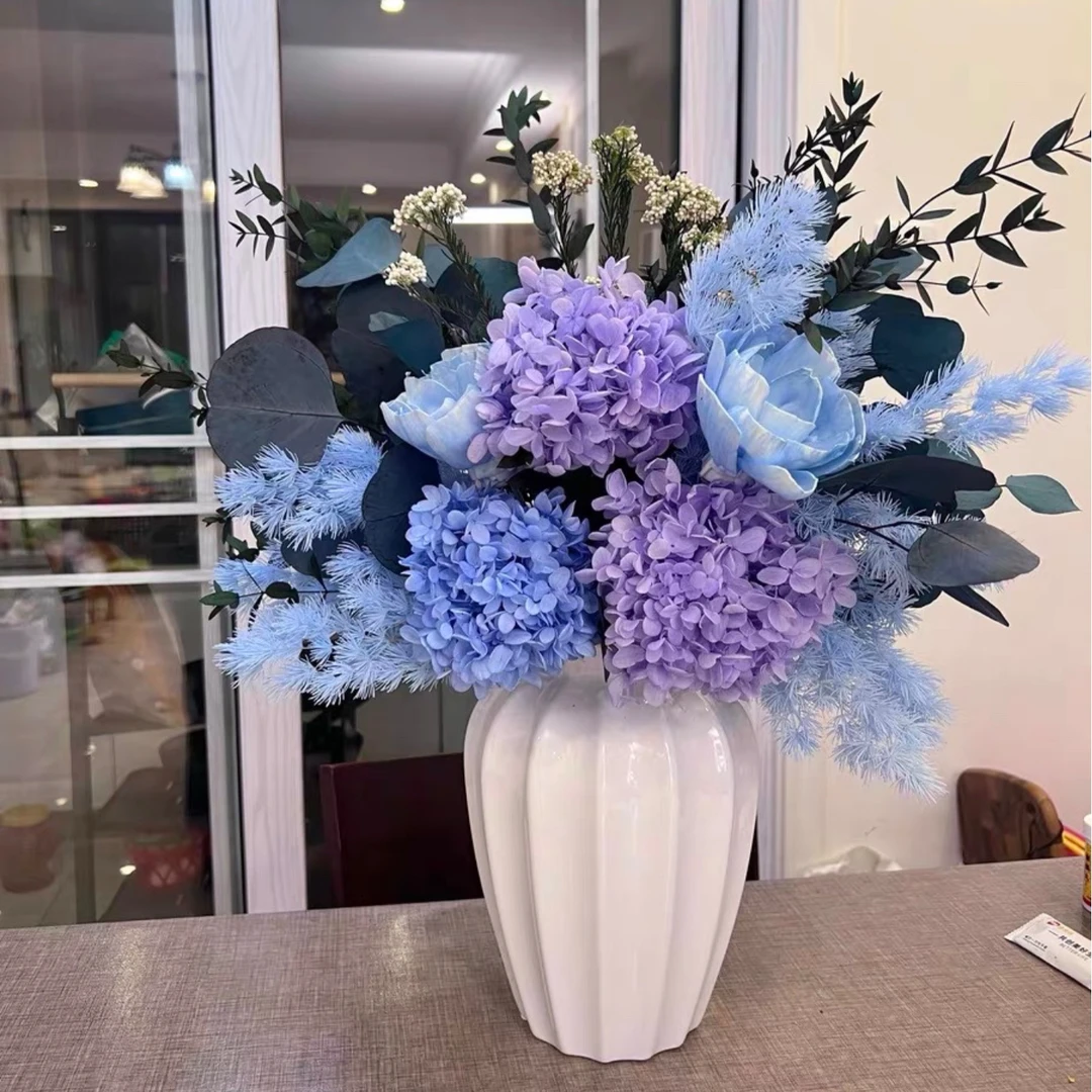 小众高端永生花花束干花真花真叶真果可来图定制