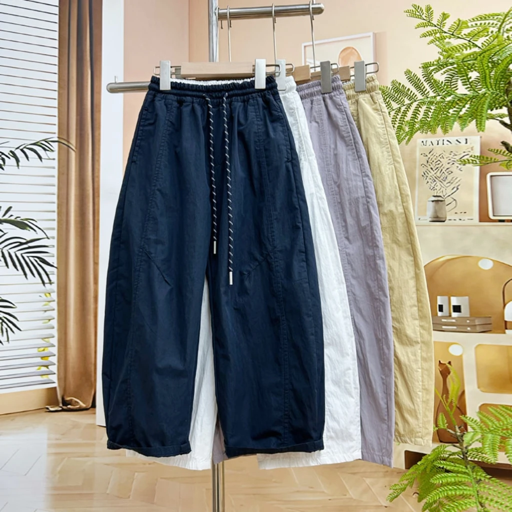 【纯棉】儿童拼色工装裤夏款男女童长裤春装韩版时尚中大童裤子