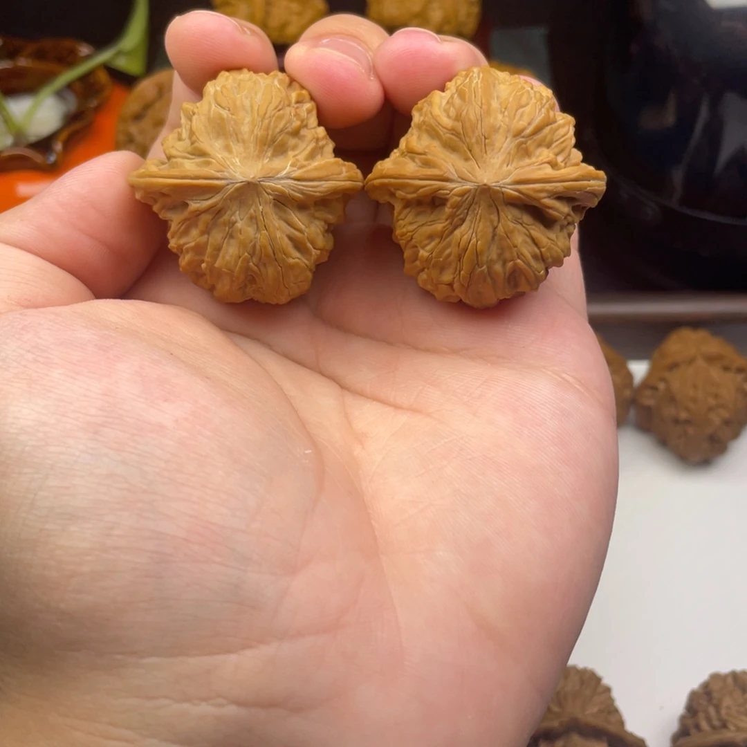 文玩核桃把件磨盘