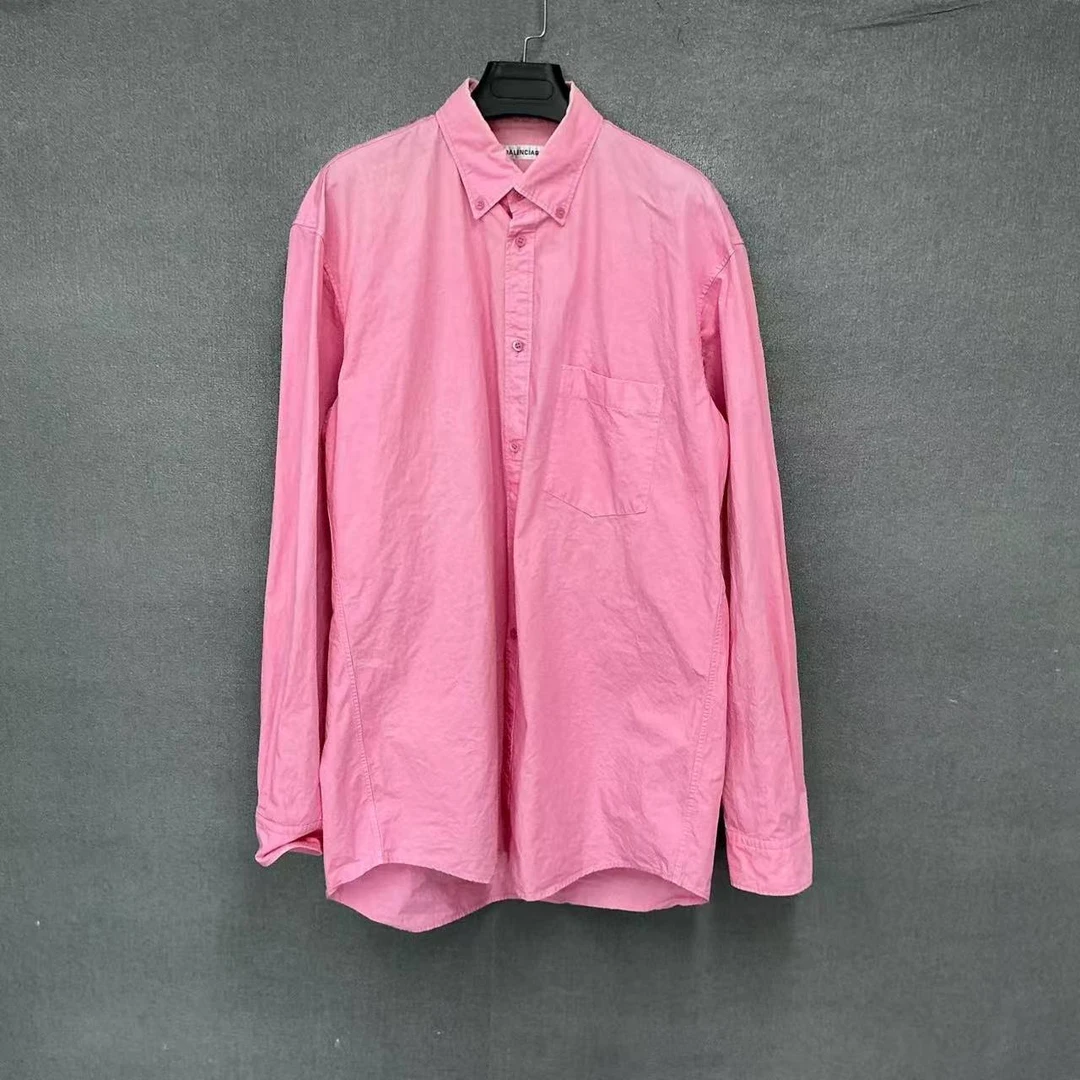 95新 Balenciaga/巴黎世家 (pm)背后印花水洗做旧衬衫 36码/2821