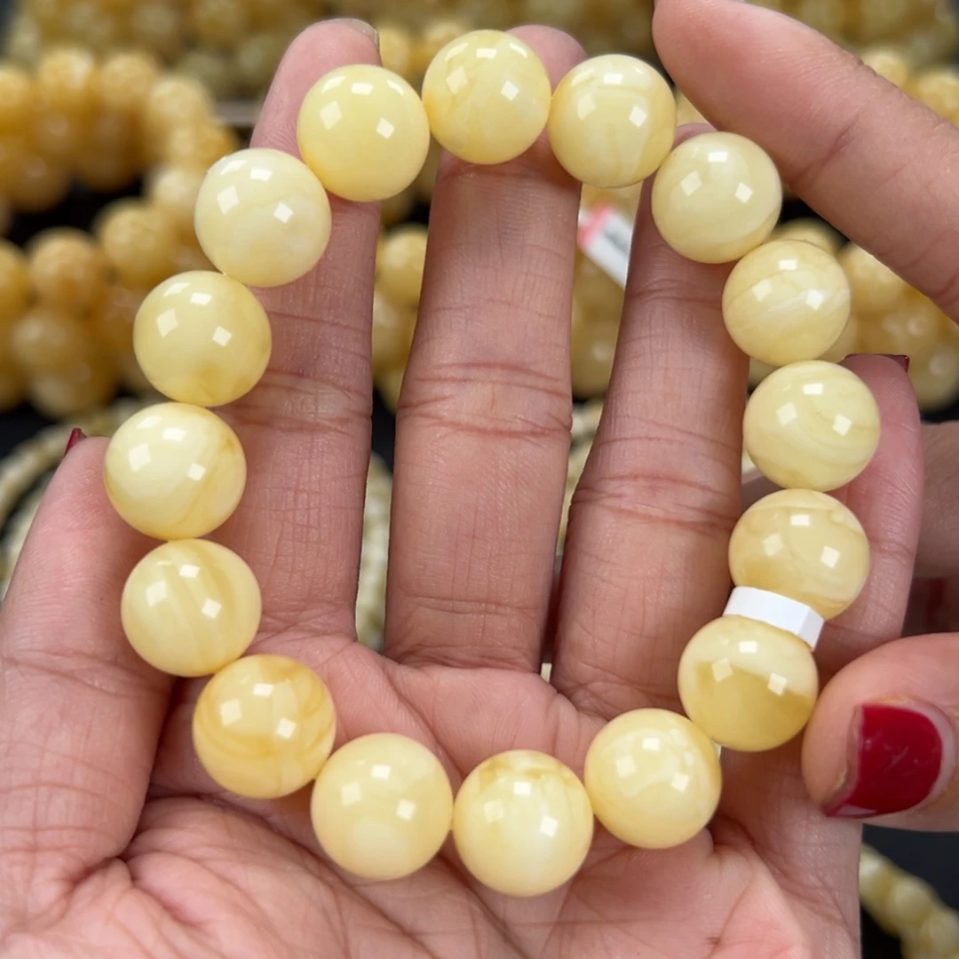 琥珀未镶嵌手链21克