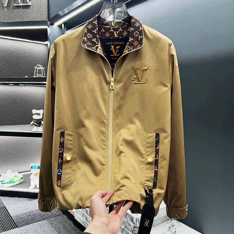 【S】25001潮牌奢品连帽休闲男外套春季2025新款潮流时装周高级外套