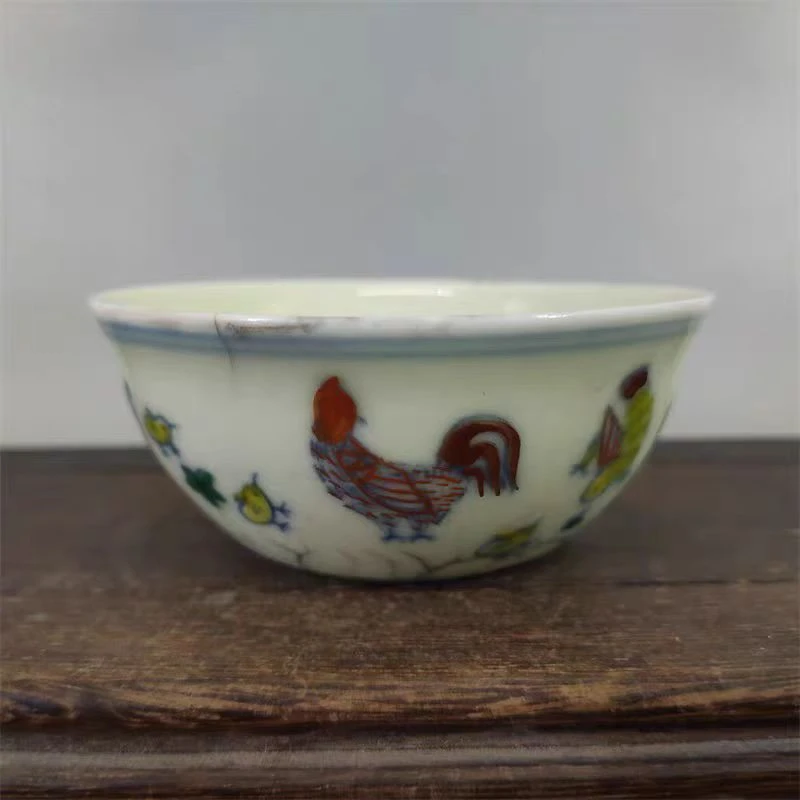 景德镇斗彩鸡缸杯开片纹