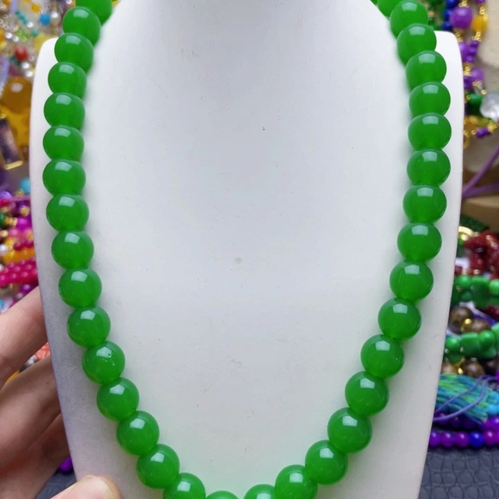 树脂制品12号绿色项链