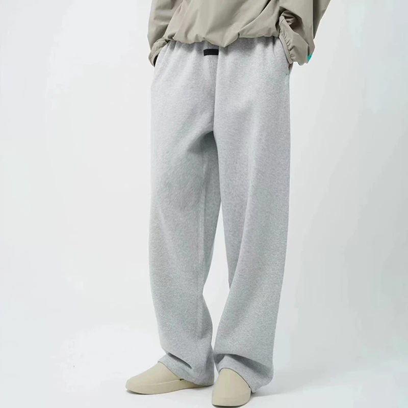 【SS24直筒】抽绳直筒百搭长裤潮流宽松阔腿卫裤秋冬秋季运动裤裤子