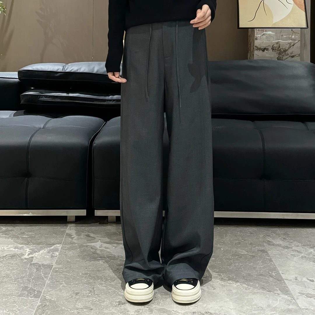 宿慕SUMU舒适百搭阔腿西裤9-19秋季2025垂感高腰显瘦休闲裤女5285