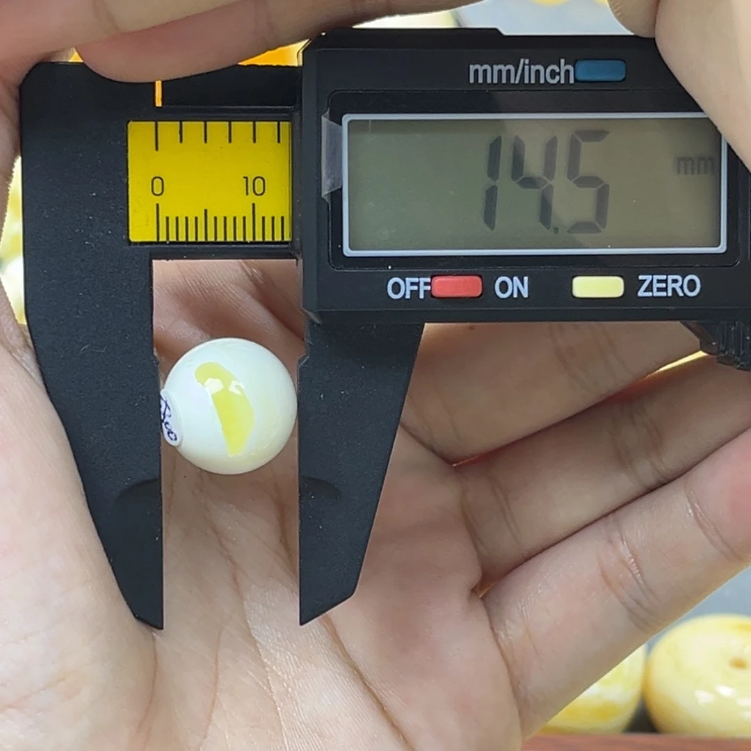 琥珀未镶嵌手串单珠圆珠