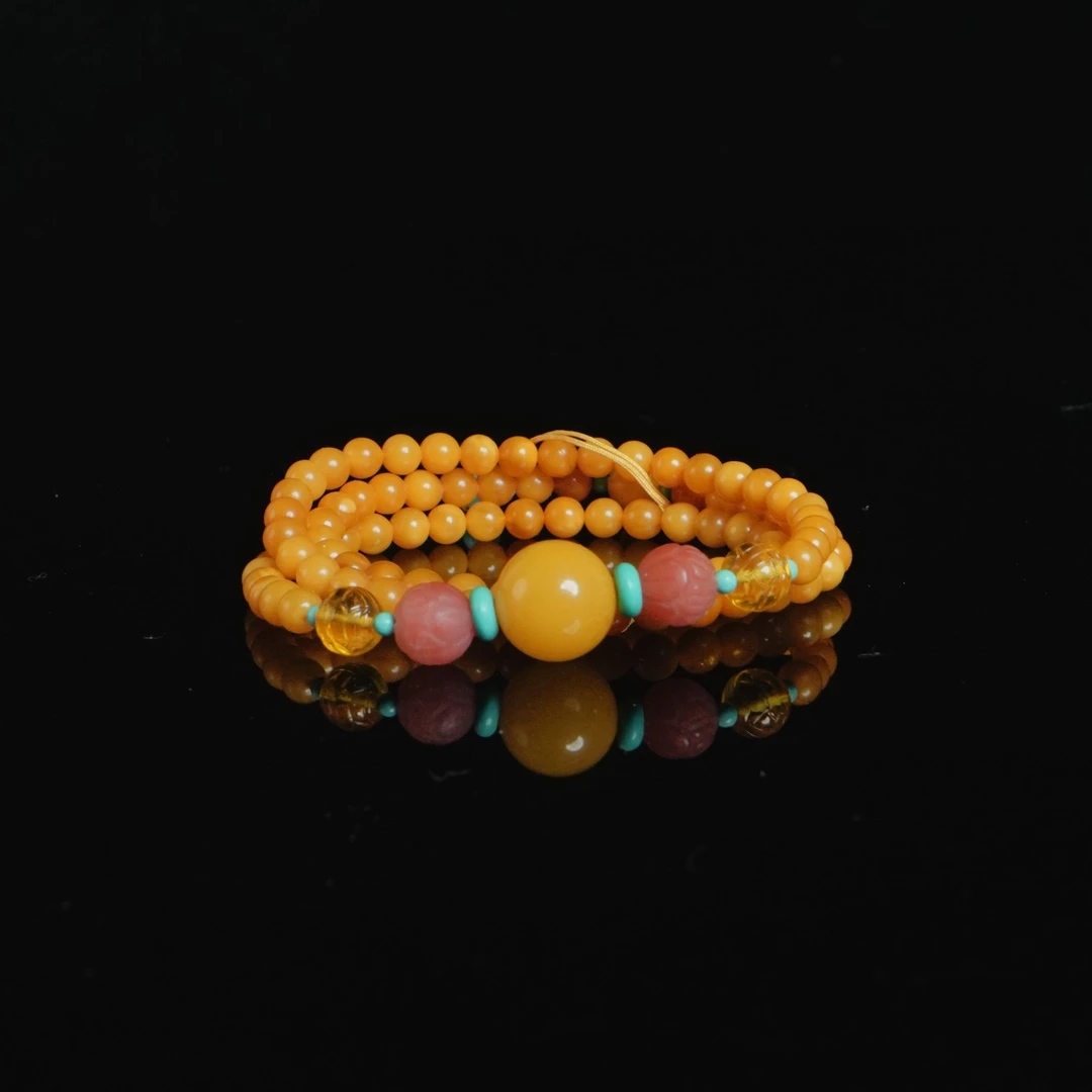 M5345 小年份蜜蜡DIY项链 12.06g