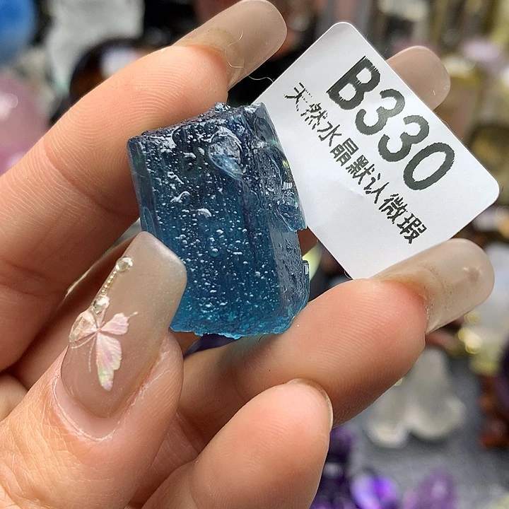 海蓝宝石裸石未镶嵌大***山摆件