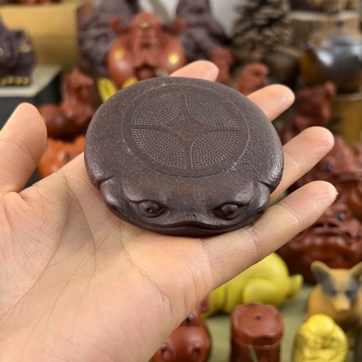 茶宠紫砂紫砂金蟾杯垫