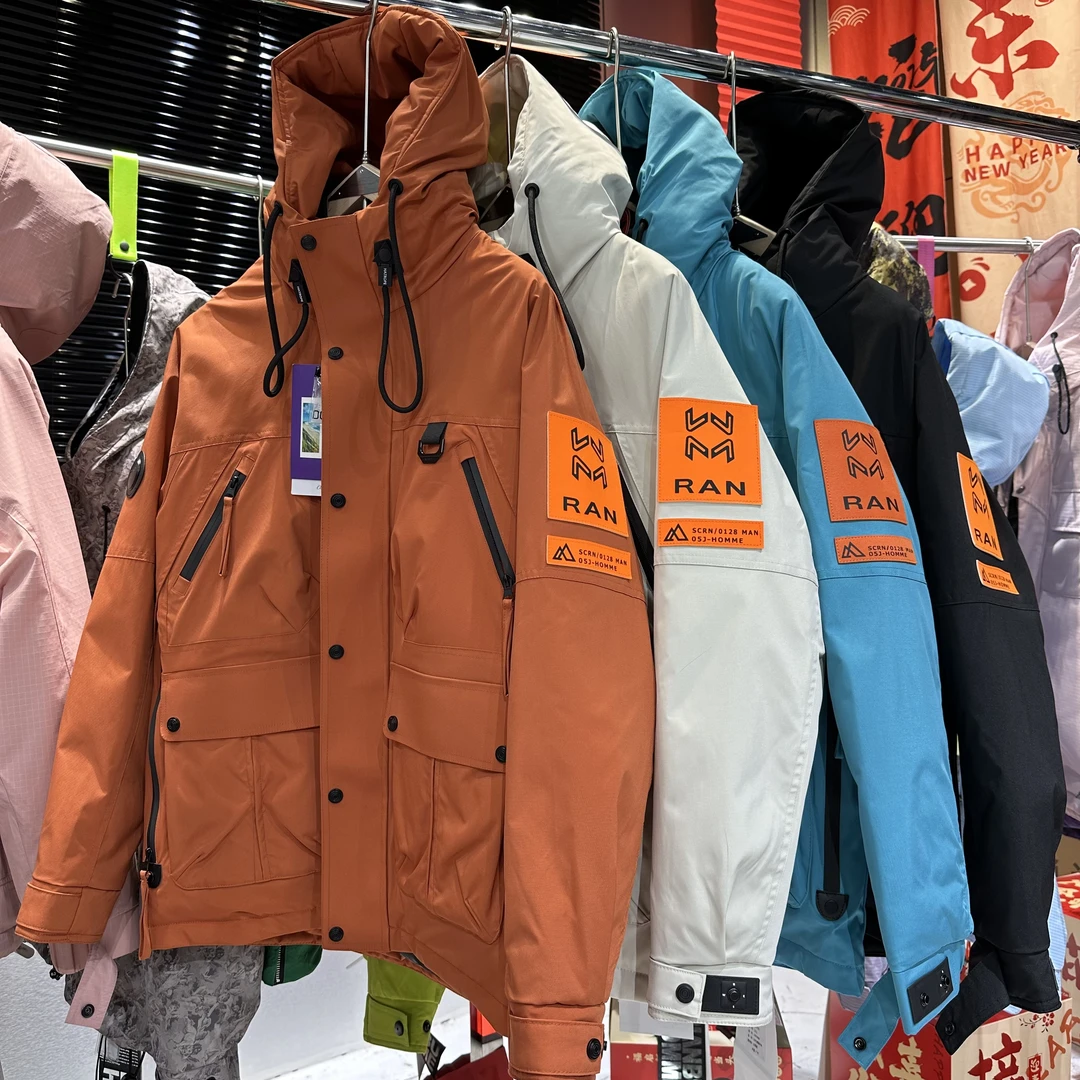 【冰雪之巅】2024新款潮牌外穿冲锋连帽防寒服时尚-#7k799