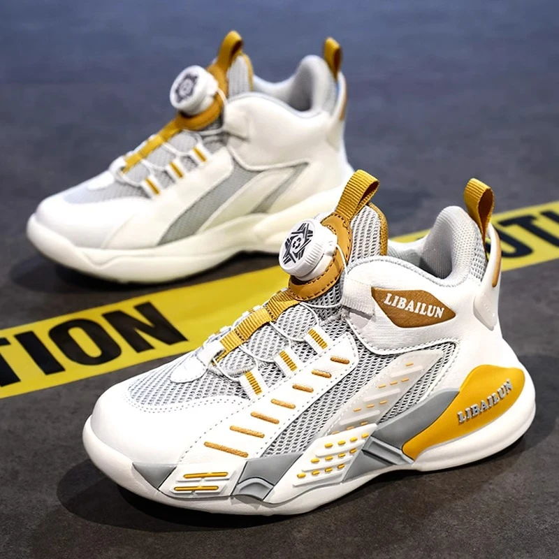 ABCJINDE男童篮球鞋秋季新款网面透气儿童运动鞋中大童轻便跑步鞋