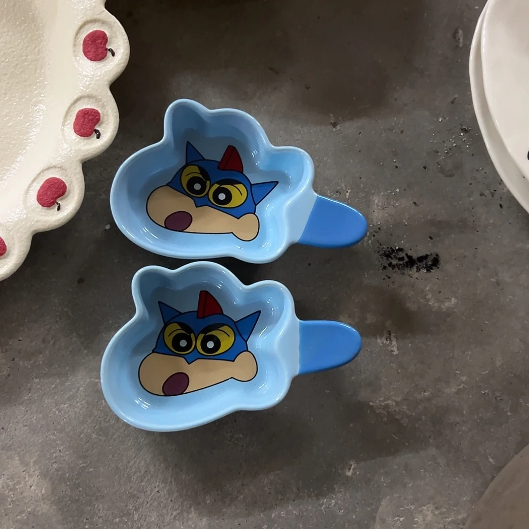 瓷微瑕动感超人蘸料碟两个