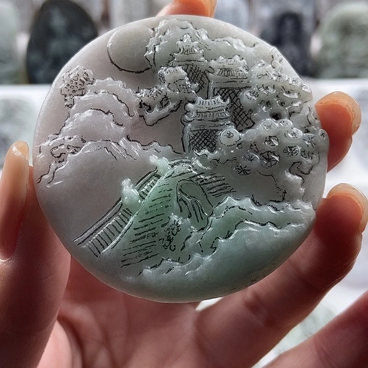 定制翡翠未镶嵌吊坠